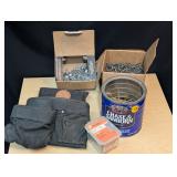 Klein Tools Pouch and Assorted Nails