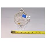 lead crystal lidded candy dish
