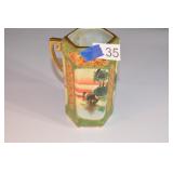 hand painted Nippon Jug / vase handle broken