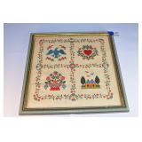 VTG Sampler embroidery approx 12 - 14' square