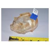 Vtg Mini Marigold glass piggy bank