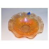 Marigold 'IRIS' Carnival Glass bowl