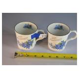 pair of 25th anniversary mugs staffordshire