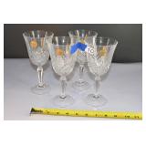 set 4 VTG lead crystal glasses