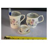 lot of bone china September cups