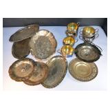 Large Lot of Silver Plate Trays, bowls cream sugar