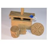 5 piece lot wood kitchen cookie presses