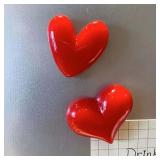 Modern Heart-Shaped Refrigerator Magnets Set -...