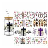 Christ 3D UV DTF Waterproof Wraps Cup 16oz...