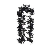 Black Halloween Rose Leaf Vines 175cm Realistic...