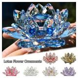 Crystal Lotus Flower Figurine Home Wedding...