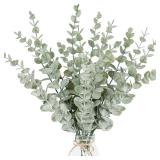 10pcs 38cm Eucalyptus Stems Artificial...
