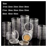 10/25pc 21-45mm pellucid Plastic COINNING...