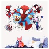 Cute mini Spiderman Super Heroes Wall Stickers...