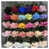 7Heads Silk Rose Artificial Flower Bride...