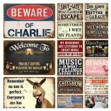 Vintage Metal Plate Tin Sign Plates Bar Retro...