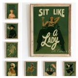'Sit Like A Lady' Feminine Canvas Print Poster...