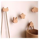 1pcs Animal Wooden Hooks Cute Room Decor Hook...