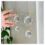 1pc Crystal Sun Catcher Galaxy Metal Ring...