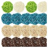 10pcs-Home Decorative Balls Rattan Craft...