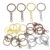 5-20pcs/lot Metal Blank Keyring Keychain Spring...