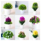 Artificial Plants Green Bonsai Small Tree Pot...