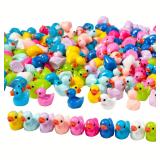 50Pcs Mini Resin Ducks Bulk Tiny Ducks Set for...
