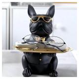 Multi Functional Bulldog Tray Animal Statue...