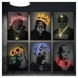 Canvas Print Art Poster Abstract Neon Design...