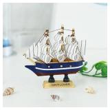 Reteo Mediterranean Style  Boat Ship Wood...