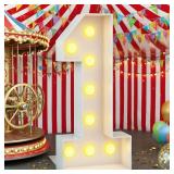 1Pc 73cm/28.7inch Light Up Digital Marquee...