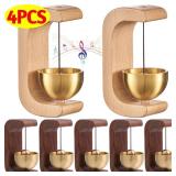 4/1PCS Wooden Wind Chimes Magnetic Brass...
