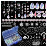 200pcs/set DIY Suncatcher Colorful Glass...