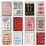 1pc Simple Trendy Text Printing Poster, Simple...