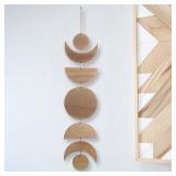 Wooden Wall Hanging Moon Phase Garland Wall...