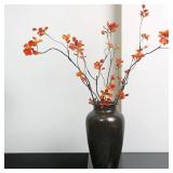 3 Fork Artificial Red Maple Leaf Flower Autumn...