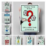 Monopoly Millionaire Money Canvas Decorative...