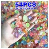 6/18/36/54pcs Luminous Mini Resin Animal...