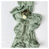Semi-Sheer Gauze Table Runner Sage Cheesecloth...