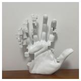 Nordic-style resin mosaic palm sculpture art...