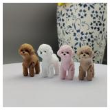 3D printed poodle statue, plastic dog...