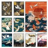 Retro Chinese Style Canvas Painting Golden...