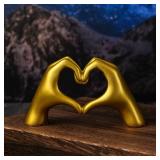 Gold Decoration, Heart Hand Statue Living Room...
