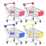 Mini Supermarket Shopping Trolley Cart Desktop...