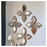 4PCS Boho Tear-Shaped Decorative Wall Mirrors,...
