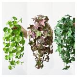 Soft Artificial Plants Leaves Fake Grass...