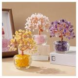 Natural Crystal Fortune Tree Feng Shui Tree of...