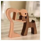 Family Puppy Wood Dog Craft Figurine...