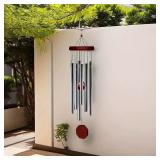 1Pc Retro Red Wood Aluminum Pipes Wind Chime...