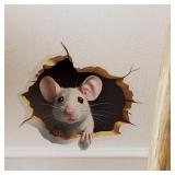 1PC 3D effect personalized mouse hole sticker...